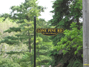 Bloomfield Township Lone Pine Road Sign